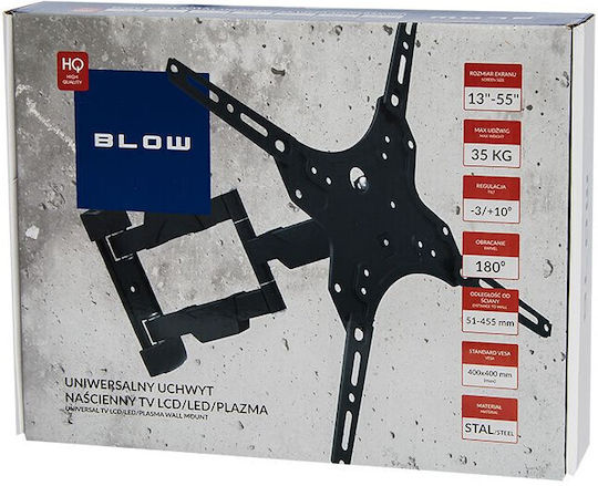 Blow 76-869 Βάση Τηλεόρασης Οροφής με Βραχίονα έως 55" Μαύρο