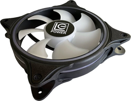 LC-Power LC-CF-120-ARGB-B Case Fan 120mm (1200rpm / 48.9cfm) with ARGB Lighting and 6-Pin Connection