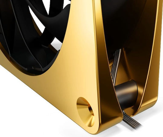 Alphacool Apex Stealth Gehäuselüfter 120mm (2000rpm / 76.81cfm) Ohne LEDs Beleuchtung und Verbindung 4-Pin PWM Gold