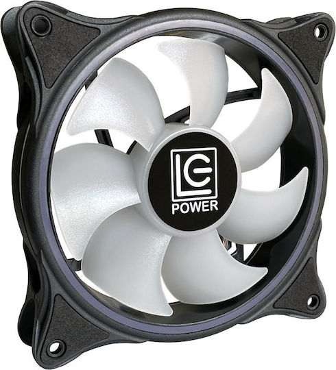 LC-Power LC-CF-120-ARGB-B Case Fan 120mm (1200rpm / 48.9cfm) with ARGB Lighting and 6-Pin Connection