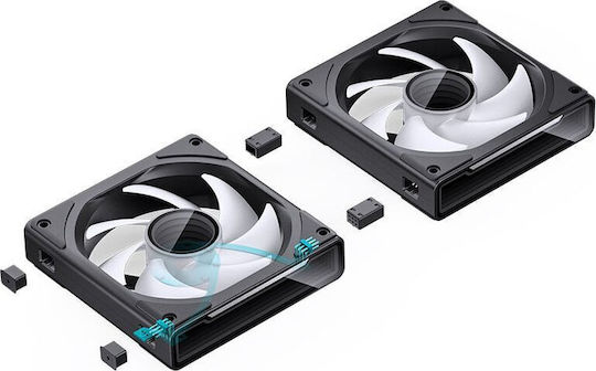 Jonsbo ZK-120B Case Fan (2400rpm / 65.26cfm) With RGB Lighting And 3-Pin / 4-Pin PWM Connection 3pcs