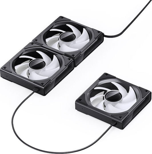 Jonsbo ZK-120B Case Fan (2400rpm / 65.26cfm) With RGB Lighting And 3-Pin / 4-Pin PWM Connection 3pcs