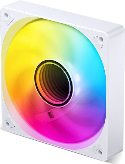Jonsbo SL-120W Case Fans 120mm (1500rpm) with RGB Lighting and 4-Pin PWM Connection White