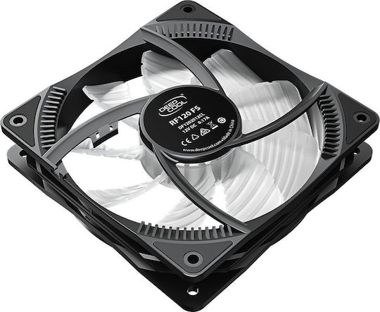 Deepcool RF120 FS Вентилатор За Кутия (1500 Оборота / 56.5 CFM) С RGB Осветление И 4-Изводна ШИМ Свързване
