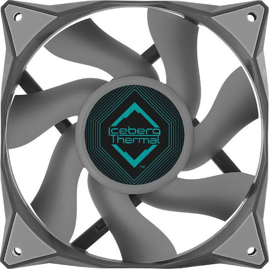 Iceberg Thermal IceGALE Gehäuselüfter 120mm (1850rpm / 76cfm) Ohne LEDs Beleuchtung und Verbindung 4-Pin PWM Graue