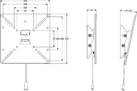 Multibrackets 7355 Επιτοίχια έως 40" και