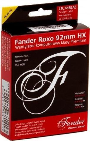 Fander FRX29225HX Case Fan 92mm (1800rpm / 48.8cfm) Without LEDs Lighting and Connection 3-Pin