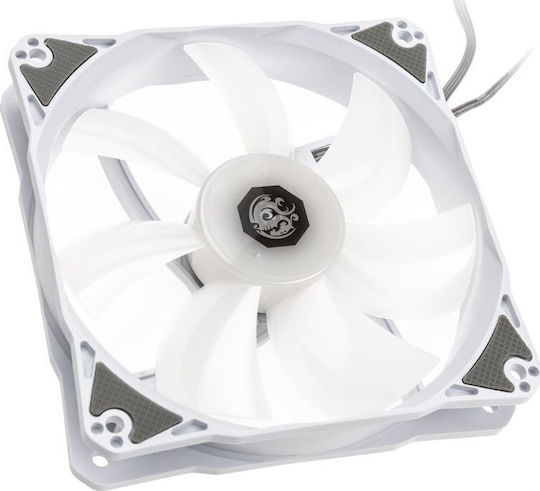 Bitspower Notos Case Fan 120mm (1800rpm) με RGB Φωτισμό και Σύνδεση 4-Pin PWM Λευκό