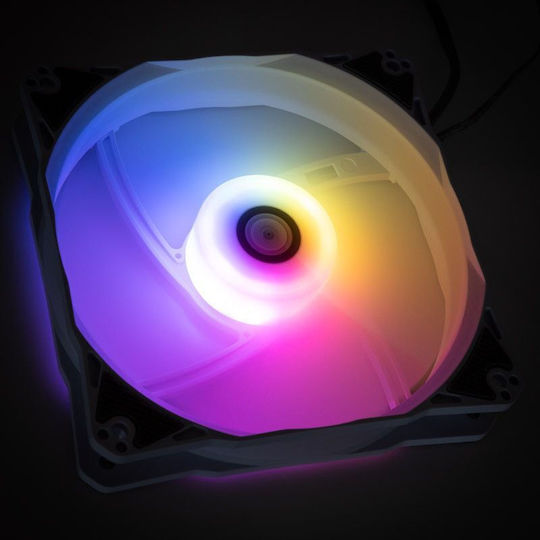 Bitspower Notos Case Fan 120mm (1800rpm) με RGB Φωτισμό και Σύνδεση 4-Pin PWM Λευκό