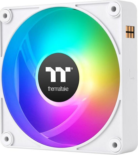 Thermaltake CT140 EX Магнитен Вентилатор За Кутия С Бързо Свързване (500rpm / 90.3cfm) С ARGB Осветление 3бр Бели