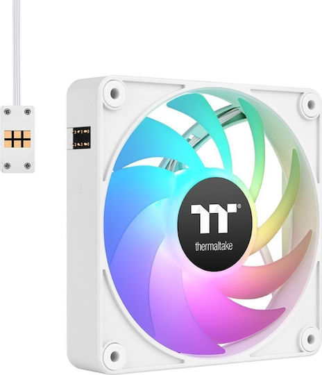 Thermaltake CT140 EX Магнитен Вентилатор За Кутия С Бързо Свързване (500rpm / 90.3cfm) С ARGB Осветление 3бр Бели