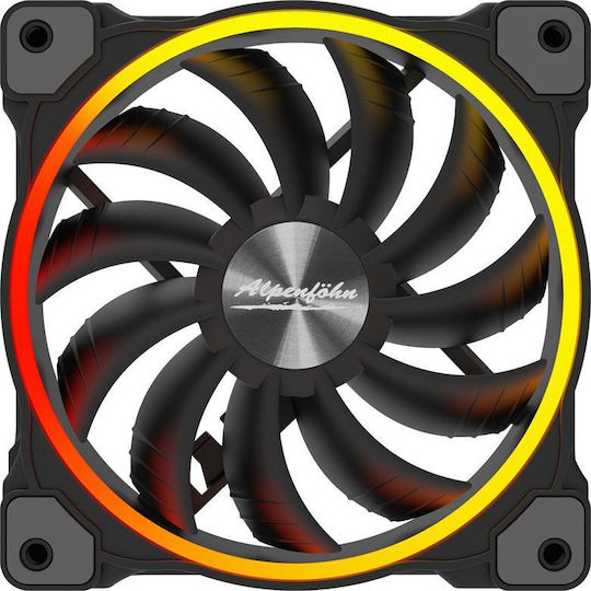 Alpenfoehn Wing Boost 3 Case Fans 120mm (2200rpm / 77.92cfm) with ARGB Lighting and 4-Pin Molex Connection Pack of 3