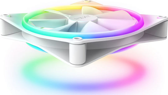 NZXT F140 Duo Case Fan (1800rpm / 84.75cfm) με RGB Φωτισμό και Σύνδεση 4-Pin PWM Λευκό