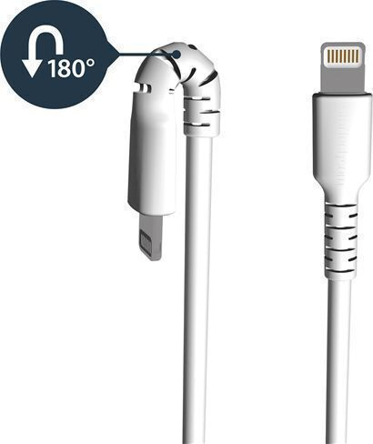 StarTech Angle (90°) USB to Lightning Cable Μαύρο 1m (RUSBLTMM1M)