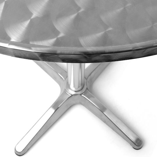 Outdoor Bar Free Standing Aluminum Table Brown 60x60x110cm