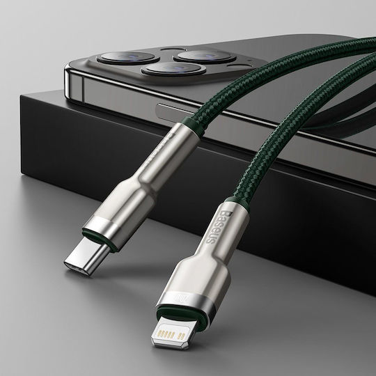 Baseus Редовна USB-A към Lightning кабел 20W Зелен 1м (eus_20210316152823)