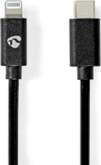 Nedis Lightning Cable Usb 2.0 Apple Lightning 8-pin Usb-c Connector Round Black 2m