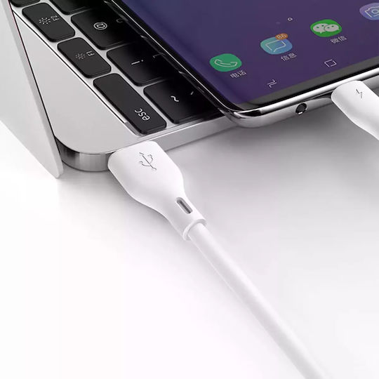 Dudao USB-A to Lightning Cable Λευκό 2m