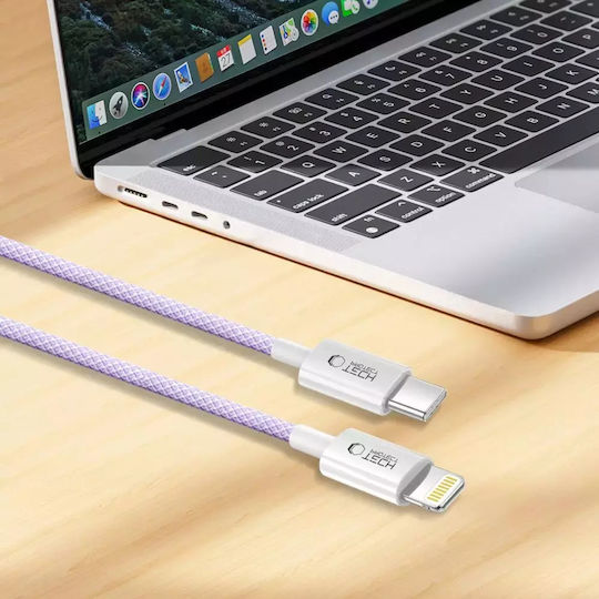 Tech-Protect Ultraboost Редовна USB-C към Lightning кабел 27W Лилав 2м