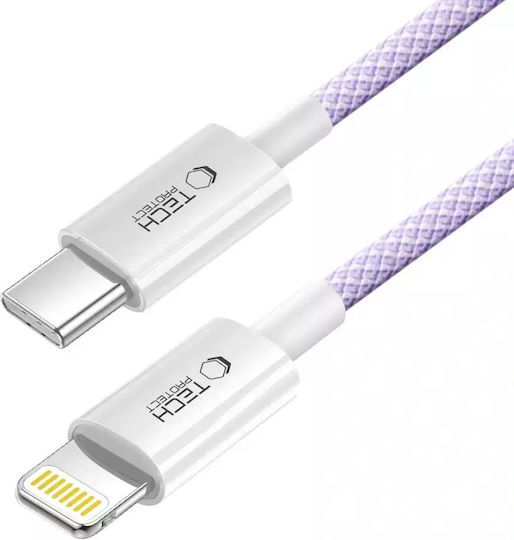 Tech-Protect Ultraboost USB-A to Lightning Cable 27W Purple 1m