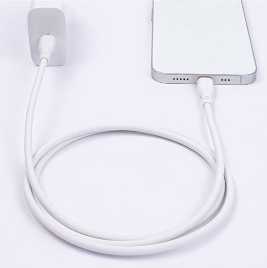 Maxlife USB-C to Lightning Cable 27W Λευκό 1m (MXUC-10MFIW)