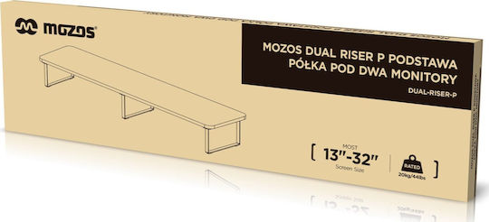 Mozos Dual Riser P Tabletop Suport pentru 2 Monitoare până la 32" Maro