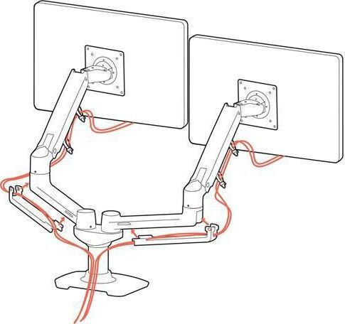 Ergotron LX Βάση Γραφείου για 2 Οθόνες έως 27" με Βραχίονα