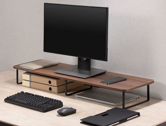 Mozos Dual Riser P Tabletop Suport pentru 2 Monitoare până la 32" Maro