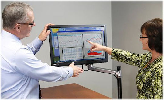 Ergotron WorkFit-LX Halterung Auf dem Schreibtisch Monitor bis 42" mit Arm Silber