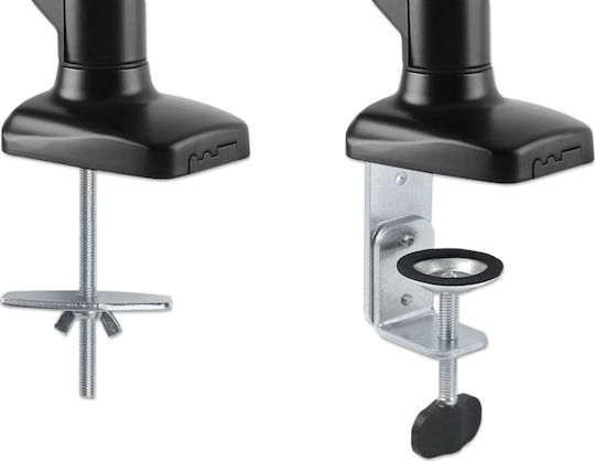 Manhattan Stand Desk Mounted for 2 Monitors up to 32" with Arm (462501)