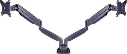 Multibrackets Stand Desk Mounted for 2 Monitors up to 27" with Arm (MB-3286)