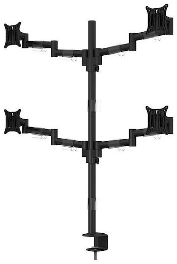 Multibrackets Stand Desk Mounted for 4 Monitors up to 30" with Arm (MB-5891)