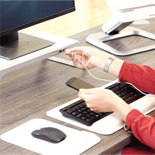 Fellowes Hana Tabletop Suport Monitor Albă