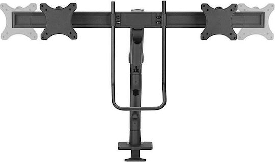 Neomounts DS75S-950BL2 Επιτραπέζια Βάση για 2 Οθόνες έως 27" με Βραχίονα