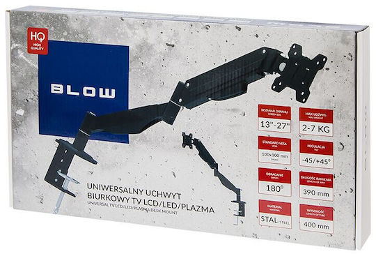 Blow Стойка Монитор до 27" с Рамо Черна (76-872)