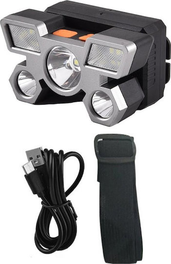 Lean Toys Stirnlampe LED mit maximaler Helligkeit 800lm Schwarz