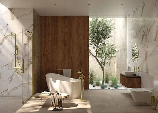 Deante Single Wall-Mounted Bathroom Rail ​60x60cm Silver