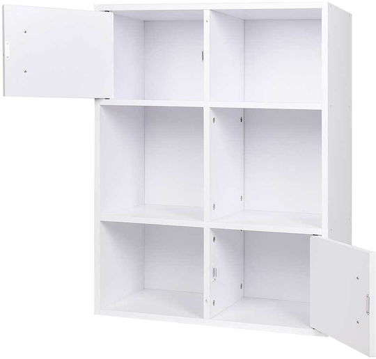 Βιβλιοθήκη Λευκός 80x61.5x29.5εκ.