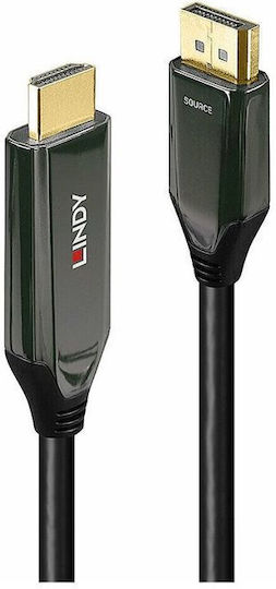 Lindy Cable DisplayPort male - HDMI male 3m Μαύρο (40932)