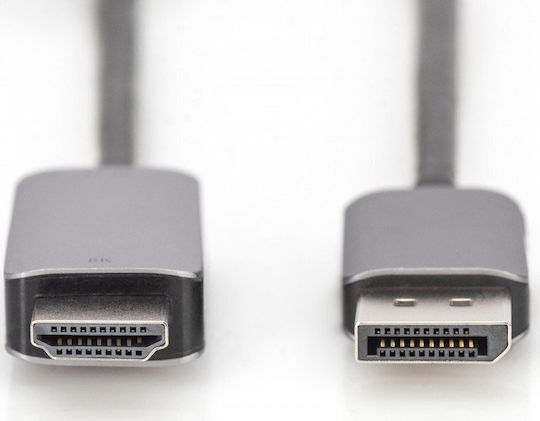 Digitus Cable DisplayPort male - HDMI male 1.8m Μαύρο (DB-340305-018-S)