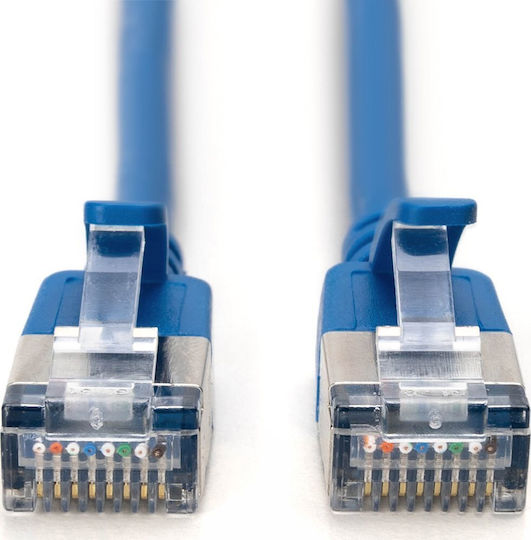Digitus F/FTP Cat.6a (Gigabit) Καλώδιο Δικτύου Ethernet 1m Μπλε