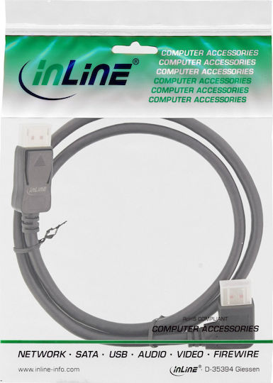 InLine Cable DisplayPort male - DisplayPort male 2m Μαύρο (17152R)