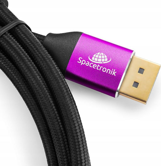 Spacetronik Cable DisplayPort male - DisplayPort male 5m Μαύρο