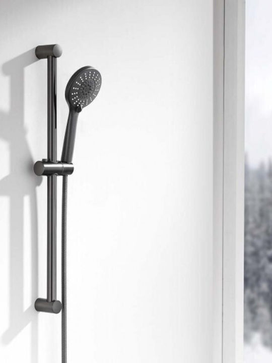 Inter Ceramic Ρυθμιζόμενη Στήλη Ντουζ χωρίς Μπαταρία Ασημί