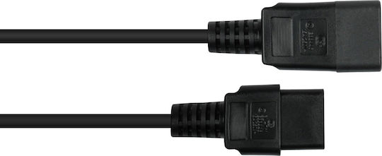 Alcasa IEC C20 / IEC C13 - IEC C20 / IEC C13 Cable 5m Μαύρο