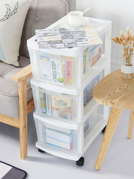 Plastic Storage Drawers L41.5xW26xH67cm