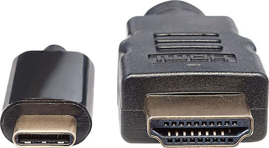 Manhattan Cable HDMI male - HDMI male 2m Μαύρο