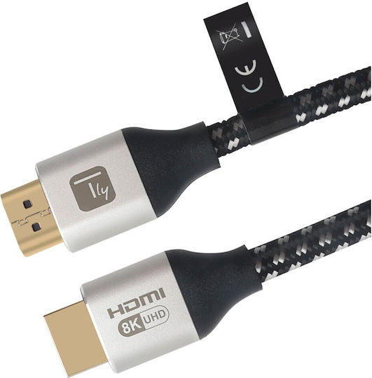 Techly Cable HDMI male - HDMI male 1m Μαύρο