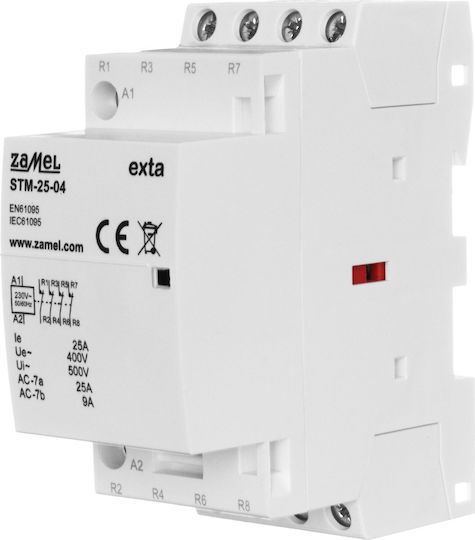 Zamel Модулни Инсталационни Контакти 25a 4r 230v Ac Тип Stm-25-04 Ext10000294