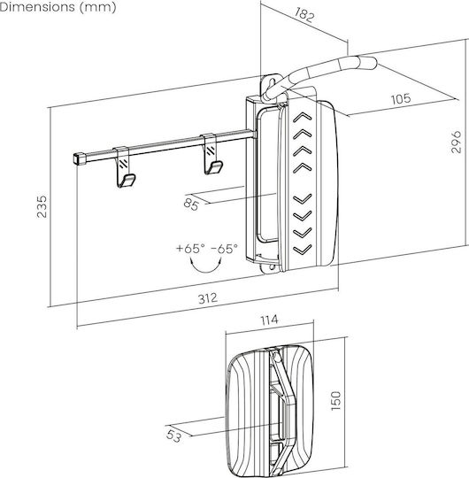 Maclean Wall-Mounted Bicycle Holder 35kg Max Mc-499
